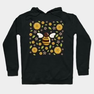 Honey Bee and Lemon | Black Hoodie